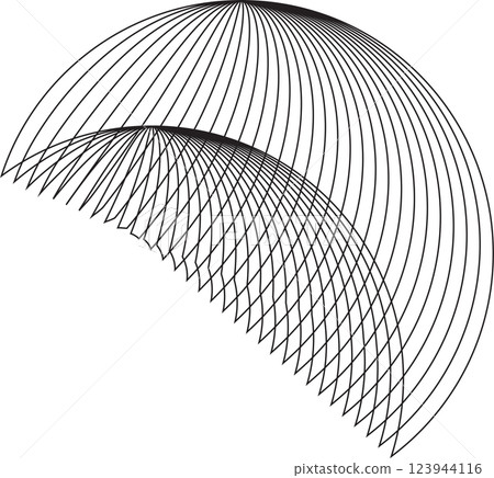Liquid shape made of lines blend effect. Technology concept Liquid shape made of lines blend effect. Technology concept 123944116