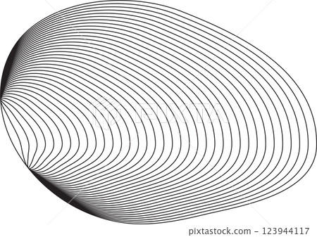 Liquid shape made of lines blend effect. Technology concept Liquid shape made of lines blend effect. Technology concept 123944117