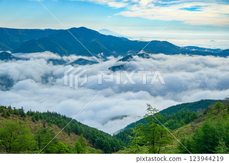 A huge sea of clouds seen from Mt. Hachibuse [June] 123944219