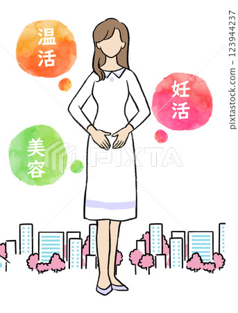 女性希望懷孕的簡單圖示 123944237