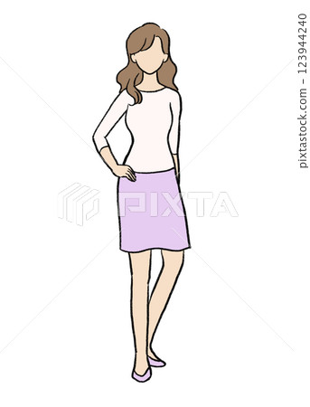 A simple illustration of a career woman A simple illustration of a career woman 123944240