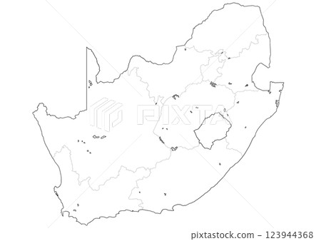 Blank map of South Africa 123944368