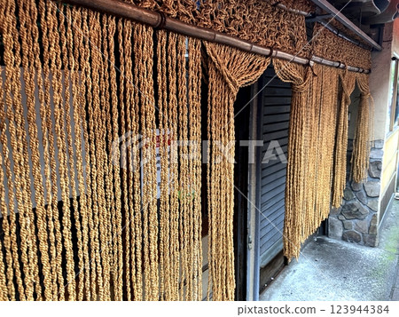 Rope curtain at a bar Rope curtain at a bar 123944384