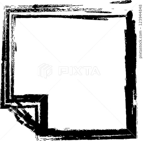 Brush square shape. Geometric design 123944848