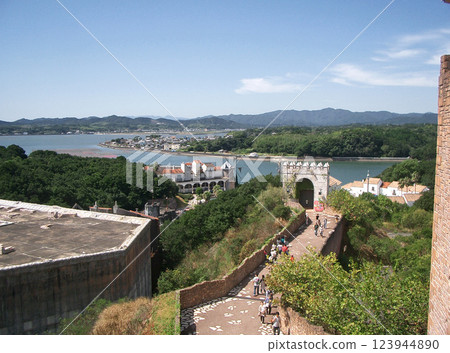 Shima Spain Village in Shima City, Mie Prefecture (view from Javier Castle) Shima Spain Village in Shima City, Mie Prefecture (view from Javier Castle) 123944890