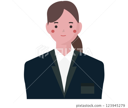微笑的商界女性。向量插圖 微笑的商界女性。向量插圖 123945279