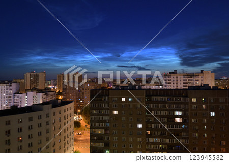 noctilucent clouds over Moscow, Russia noctilucent clouds over Moscow, Russia 123945582
