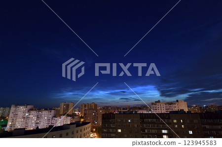 noctilucent clouds over Moscow, Russia noctilucent clouds over Moscow, Russia 123945583