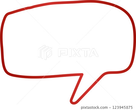 Collection speech bubbles red line, chat, dialogue Collection speech bubbles red line, chat, dialogue 123945875