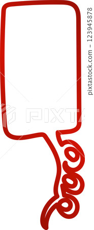 Collection speech bubbles red line, chat, dialogue 123945878
