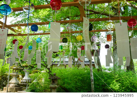 Wind chimes of Matsuo Taisha Shrine 123945995