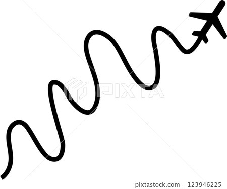 Airplane routes set, plane paths, travel 123946225