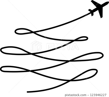Airplane routes set, plane paths, travel Airplane routes set, plane paths, travel 123946227