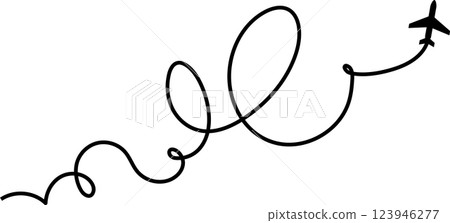 Airplane routes set, plane paths, travel Airplane routes set, plane paths, travel 123946277