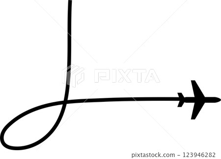 Airplane routes set, plane paths, travel 123946282