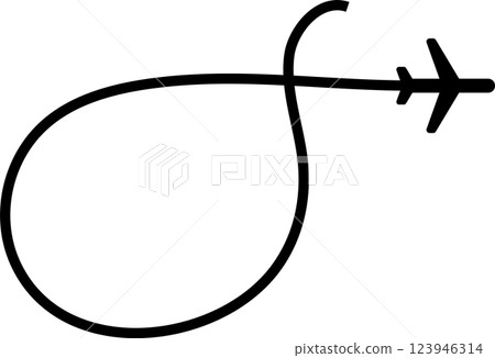 Airplane routes set, plane paths, travel Airplane routes set, plane paths, travel 123946314