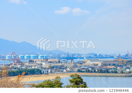 Spring view from Hikoshima Nice View Park, Shimonoseki, Yamaguchi Prefecture 123946446