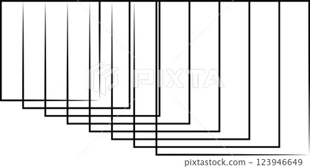 Square blend out line. Graphic design elements Square blend out line. Graphic design elements 123946649