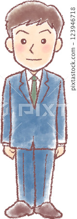 年輕男性員工_全身肖像 年輕男性員工_全身肖像 123946718