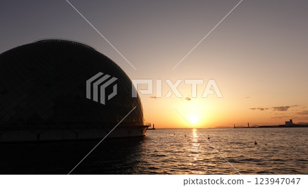 Sunset over the sea Sunset over the sea 123947047