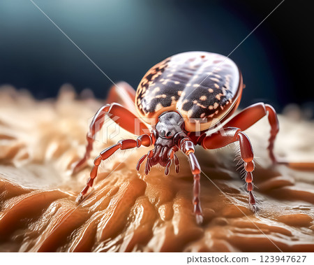Stock image of a close-up of a tick 123947627