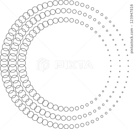 Dotted circular spiral halftone frame. Element for design Dotted circular spiral halftone frame. Element for design 123947816
