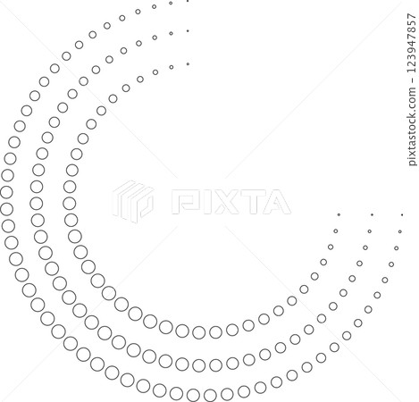 Dotted circular spiral halftone frame. Element for design Dotted circular spiral halftone frame. Element for design 123947857