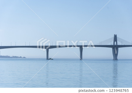 Kinmen Island and Kinmen Bridge in Taiwan 123948765