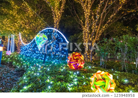 Christmas illuminations at Shinjuku South Exit, Tokyo night view 123948958