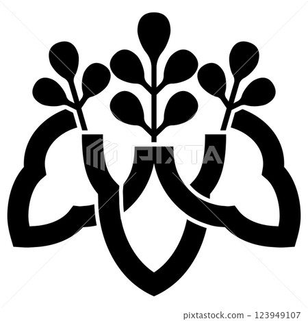 This is the family crest. It is called Hana Yamagata Paulownia. This is the family crest. It is called Hana Yamagata Paulownia. 123949107