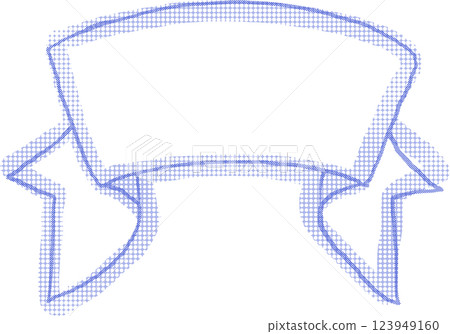 Blue mesh ribbon frame 123949160