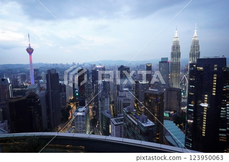 Kuala Lumpur evening view 123950063