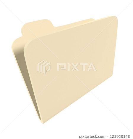 File folder with curved edges isolated on white background File folder with curved edges isolated on white background 123950348