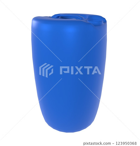 Blue plastic storage barrel isolated on white background Blue plastic storage barrel isolated on white background 123950368