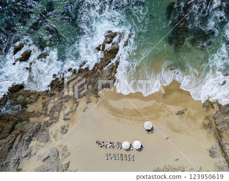baja california sur pacific beach drone landscape san jose del cabo san lucas baja california sur pacific beach drone landscape san jose del cabo san lucas 123950619