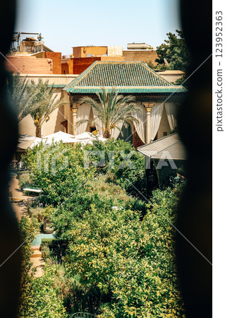 Marrakech Garden Park A Tranquil Oasis of Beauty and Nature 123952363