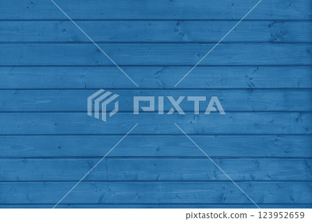 Wooden vertical blue painted plank texture, timber background, wall panels suface 123952659