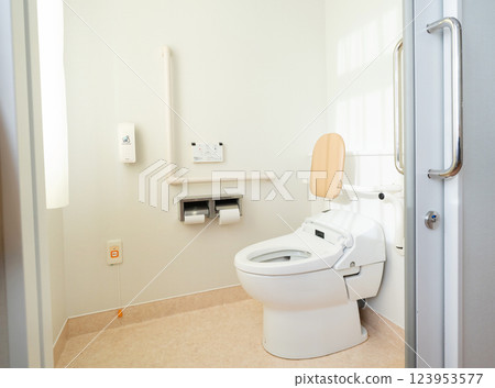Toilets, hospital rooms, elderly housing 123953577