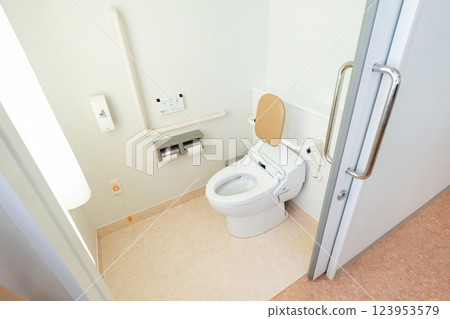 Toilets, hospital rooms, elderly housing 123953579