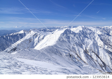 谷川山脈大雪紛紛，冬日美景美不勝收 123953614