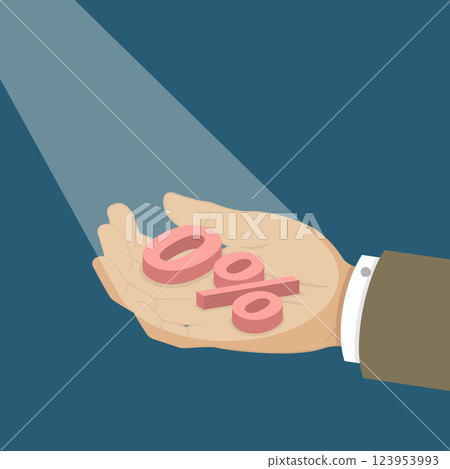 3D Isometric Flat Vector Illustration of Zero Percent Offer, Interest Rate Free 3D Isometric Flat Vector Illustration of Zero Percent Offer, Interest Rate Free 123953993