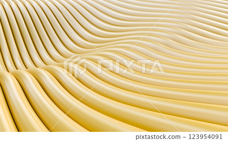 Yellow plastic coated cables tightly coiled, showcasing a symmetrical and colorful pattern, wallpaper or background Yellow plastic coated cables tightly coiled, showcasing a symmetrical and colorful pattern, wallpaper or background 123954091