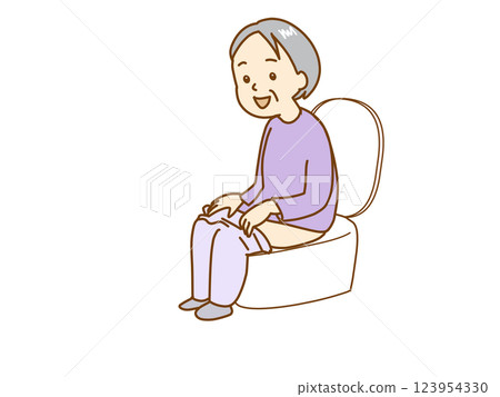 老年人使用廁所 老年人使用廁所 123954330