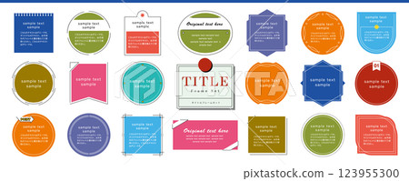 Simple and stylish design - Title frame material set - 123955300