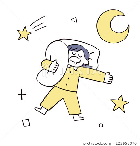 Illustration of a sleeping child 123956076