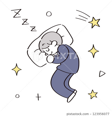 Illustration of a sleeping person 123956077