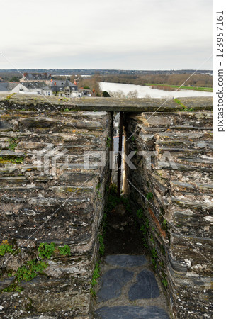 Angers, France. A view from the top of the ramparts of the Château de Angers on December 27, 2023. 123957161