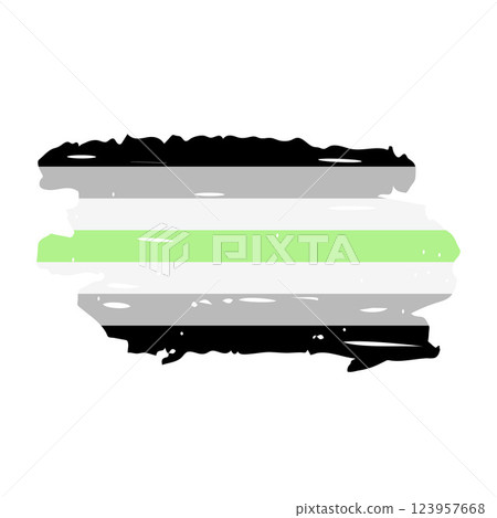 Grunge Agender Pride Flag. Symbol of LGBT community. Flag sexual identity. Vector template for banners, signs, logo design, etc. 123957668