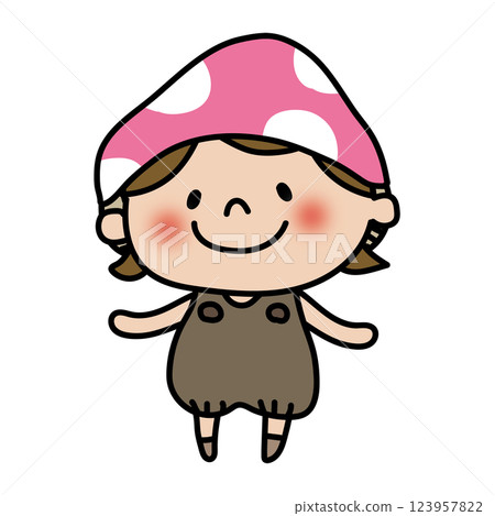 扮成蘑菇的孩子（女孩 1） 123957822