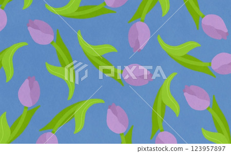 Tulip pattern (purple x blue) 123957897